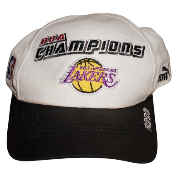 Vintage 2000 Los Angeles Lakers NBA Champions Puma Hat Cap Kobe Shaq - Picture 1 of 8